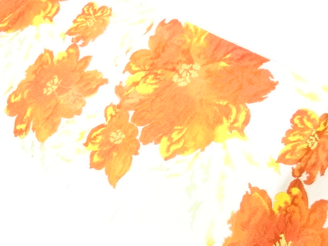 JAPANESE KIMONO / VINTAGE NAGOYA OBI / WOVEN FLOWERS